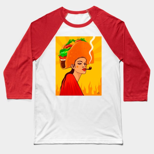 Burrito Baseball T-Shirt by Daria Kusto